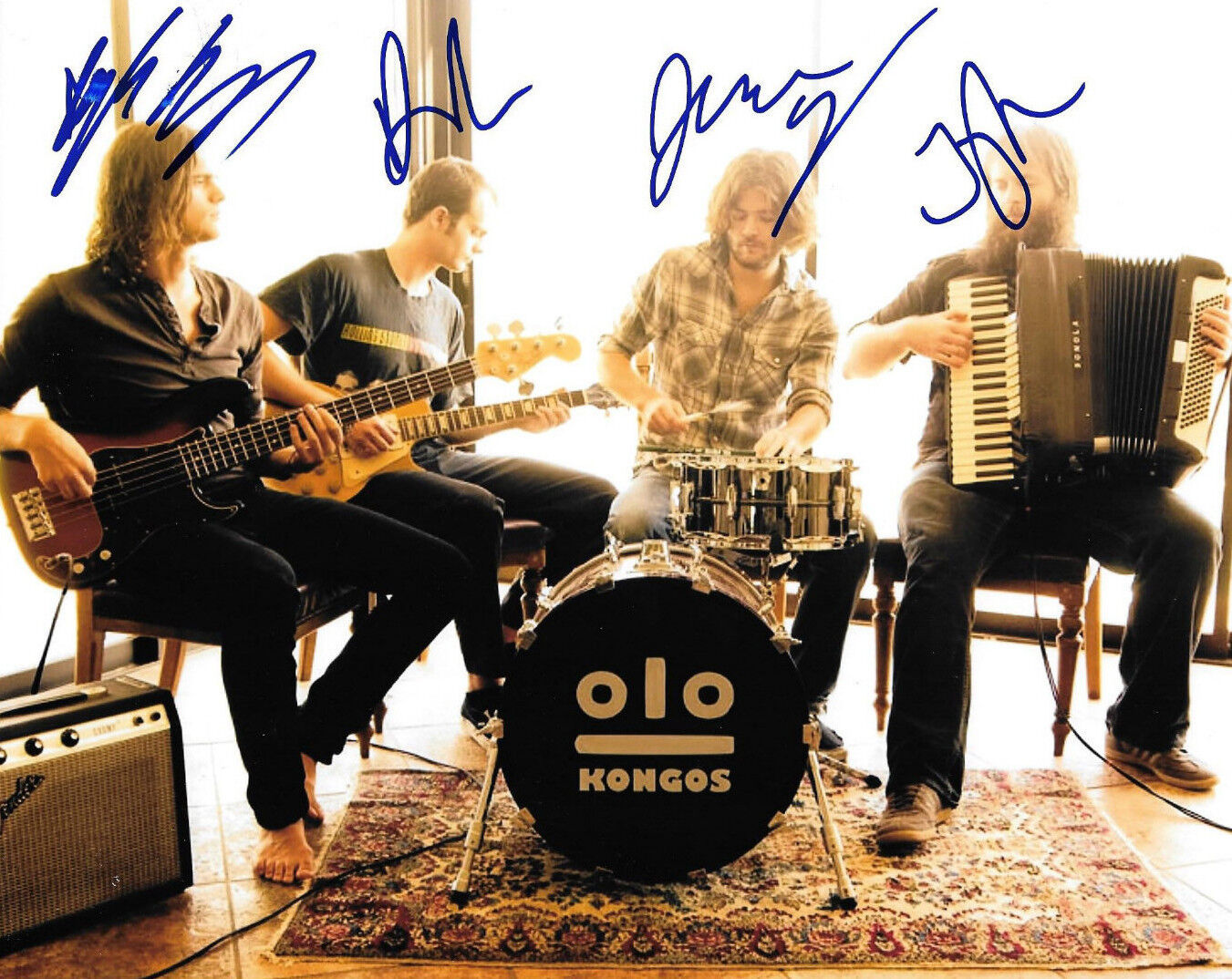 GFA Come With Me Now * KONGOS * Band Signed 8x10 Photo Poster painting K2 COA