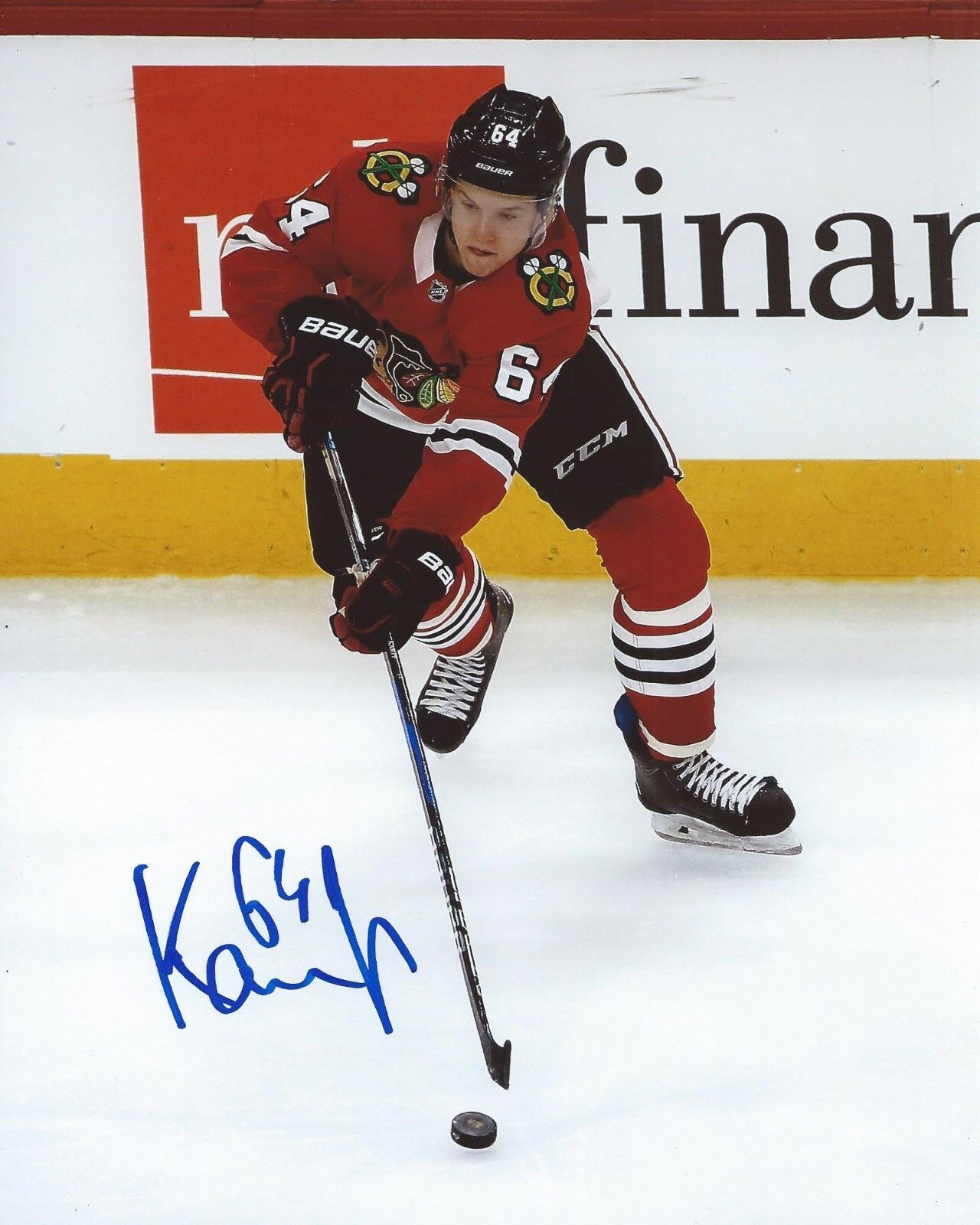 David Kampf Signed 8x10 Photo Poster painting Chicago Blackhawks Autographed COA