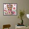Diamond Painting-DIY Crystal Rhinestone Flower Yorkie