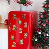10PCS DIY Pearl Diamond Painting Christmas Fridge Magnets, Sparkling Rhinestone Refrigerator Magnet Craft Kit for Home Decor & Gifts