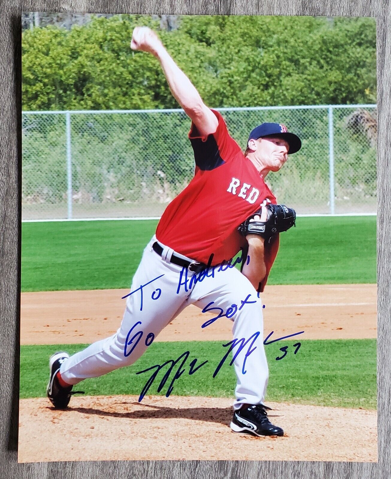 Mark Melancon Signed Boston Red Sox 8x10 Photo Poster painting Fenway Park Legend RAD