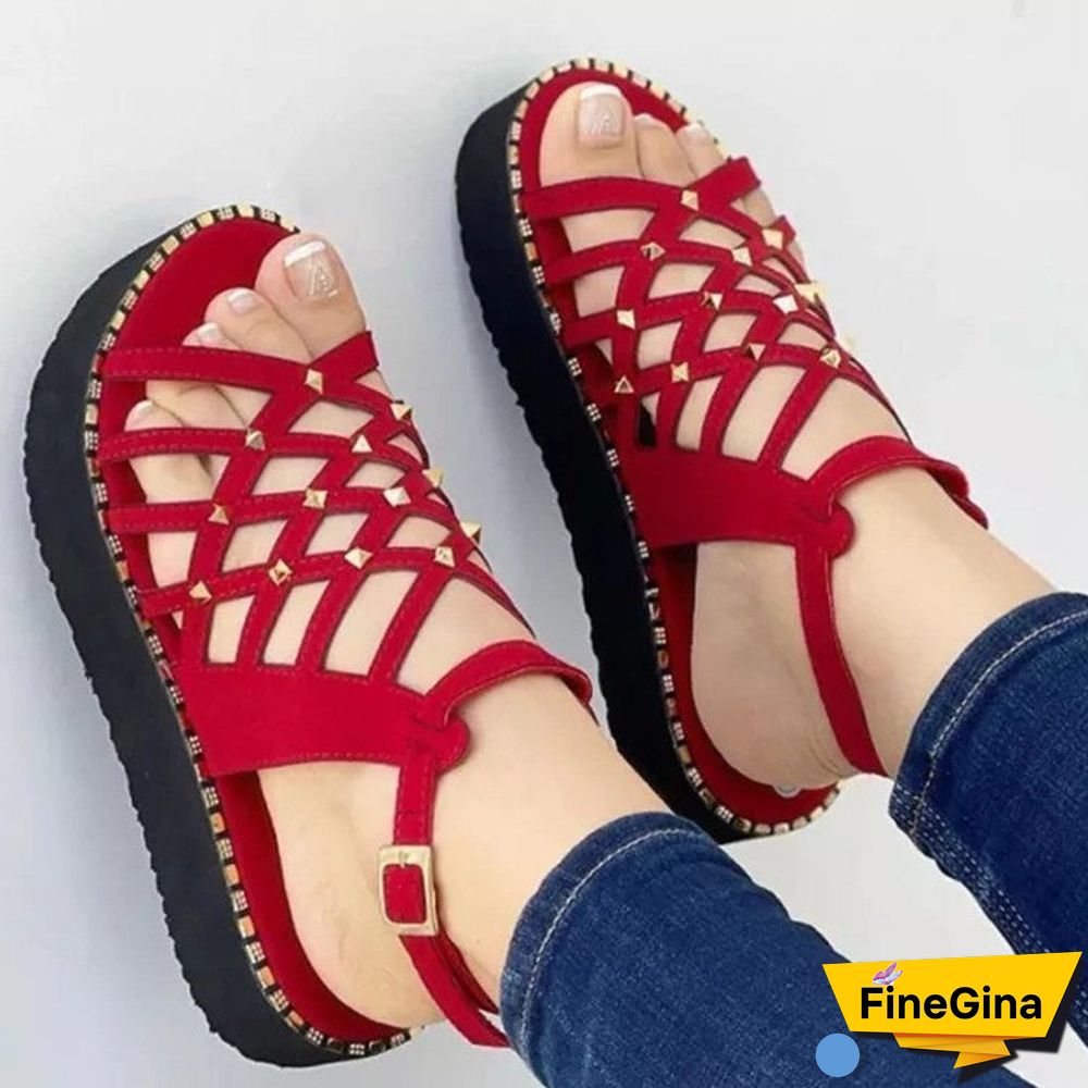 Women's Summer Hollow Open Toe Sandals