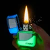 Luminous Quicksand Cool Kerosene Lighter with Classic Grinding Wheel Windproof Luxury Kerosene Lighter