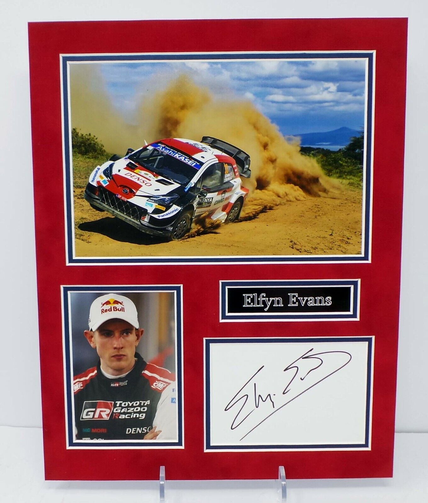 Elfyn EVANS Signed Mounted Photo Poster painting Display 1 AFTAL RD COA Welsh World Rally Driver