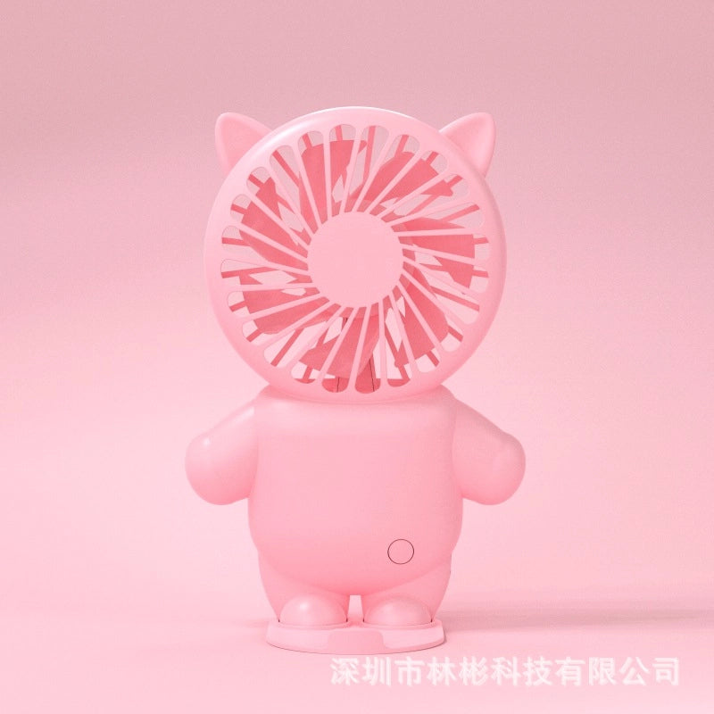New Kitty Portable Mini Small Fan Student Handheld Small Fan Internet Celebrity Desktop USB Pocket Electric Fan