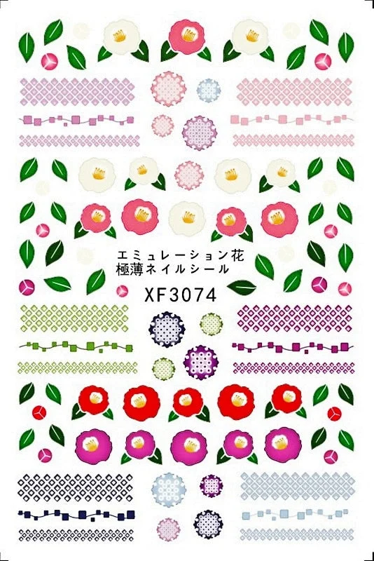 Fashion Flower Avocado Nail Art Stickers for Nails Art Self Adhesive Decals Manicure Design Nails Accessoires Stickers Fruits-Nail Inspo