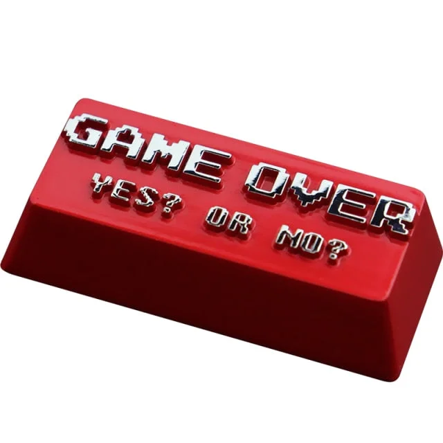 Keycap 1pcs GAME-OVER zinc aluminum keycap mechanical keyboard keycap for mechanical keyboard ENTER key R4 height DIY