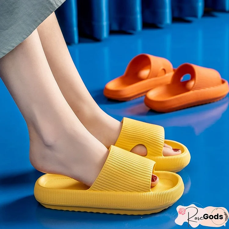 Thick Platform Home Slippers Indoor Sandals Bathroom Anti-Slip Cloud Slippers Soft Home Shoes