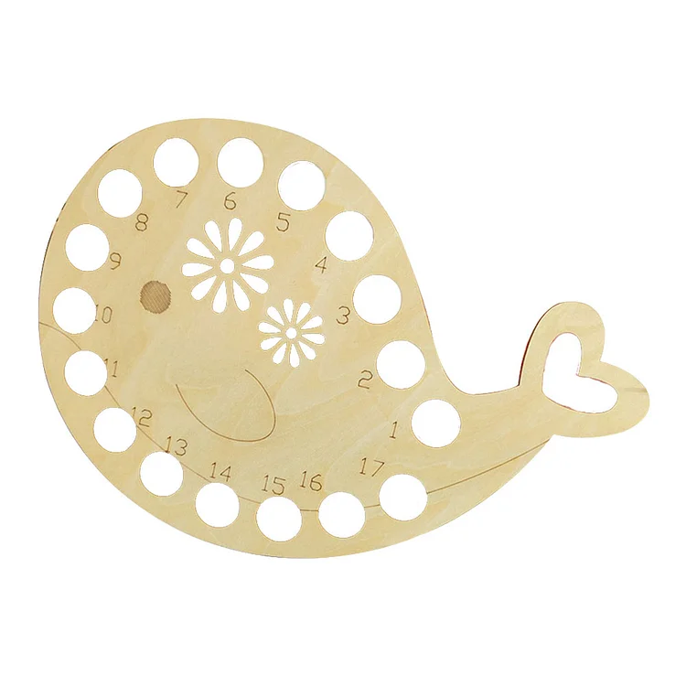 DIY Embroidery Hollow Thread Board Wooden Cross Stitch Tool (Hollow Whale)