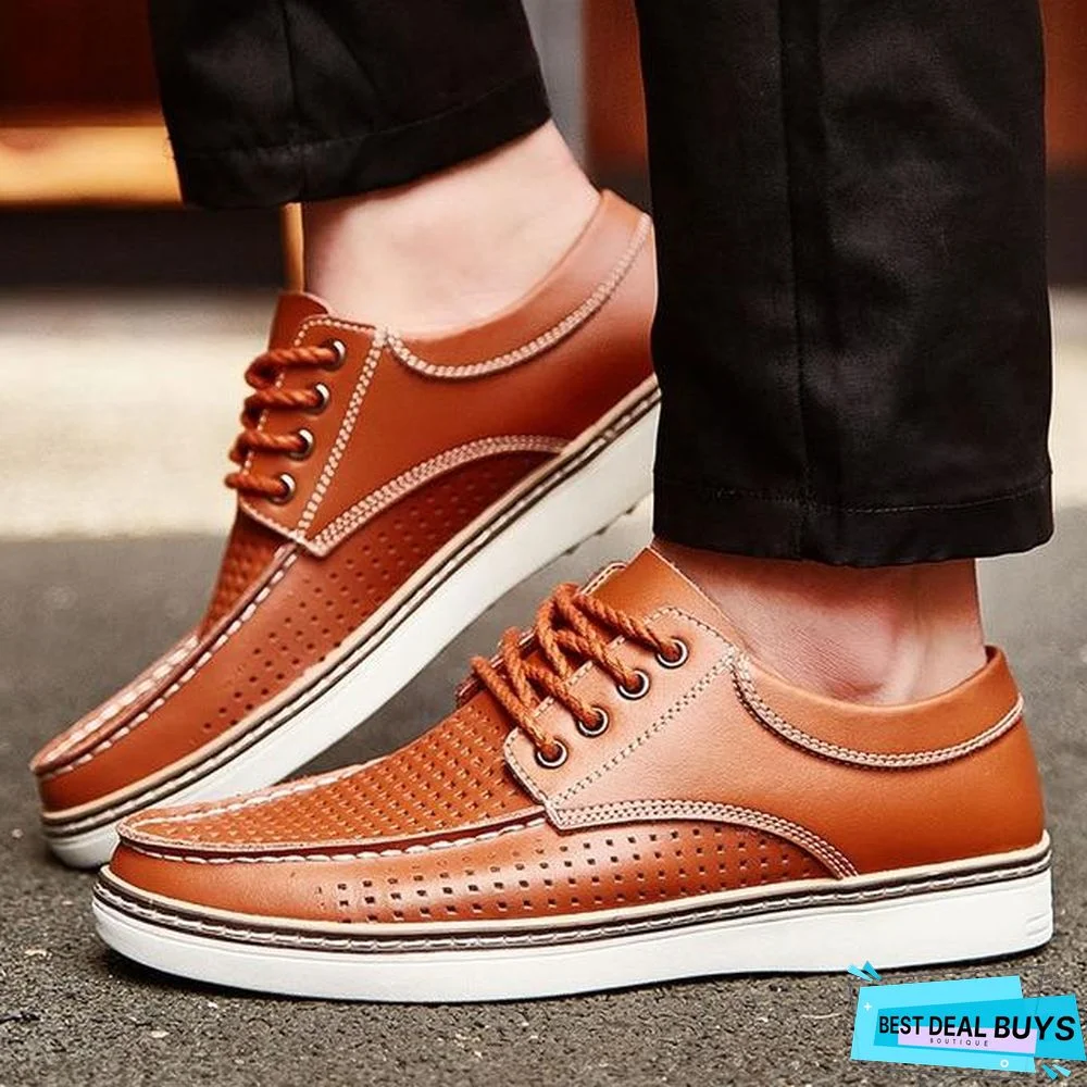 Leather Boat Shoes Casual Flats Moccasins Homme Driving Loafers Shoes Slip On Shoes