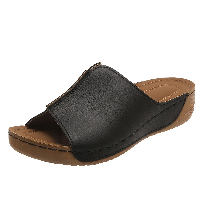 Yyvonne Wear Women's Shoes Comfortable Slope And Slippers Simple Size 2025 New Cool Drag Woman