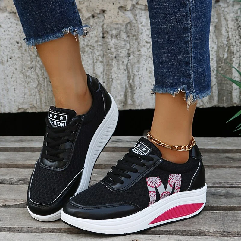 2022 Casual Women's Shoes Platform Flats Lady Beauty Sewing Fitness Shoe New Trendy Health Wedges Sneakers Size 35-43