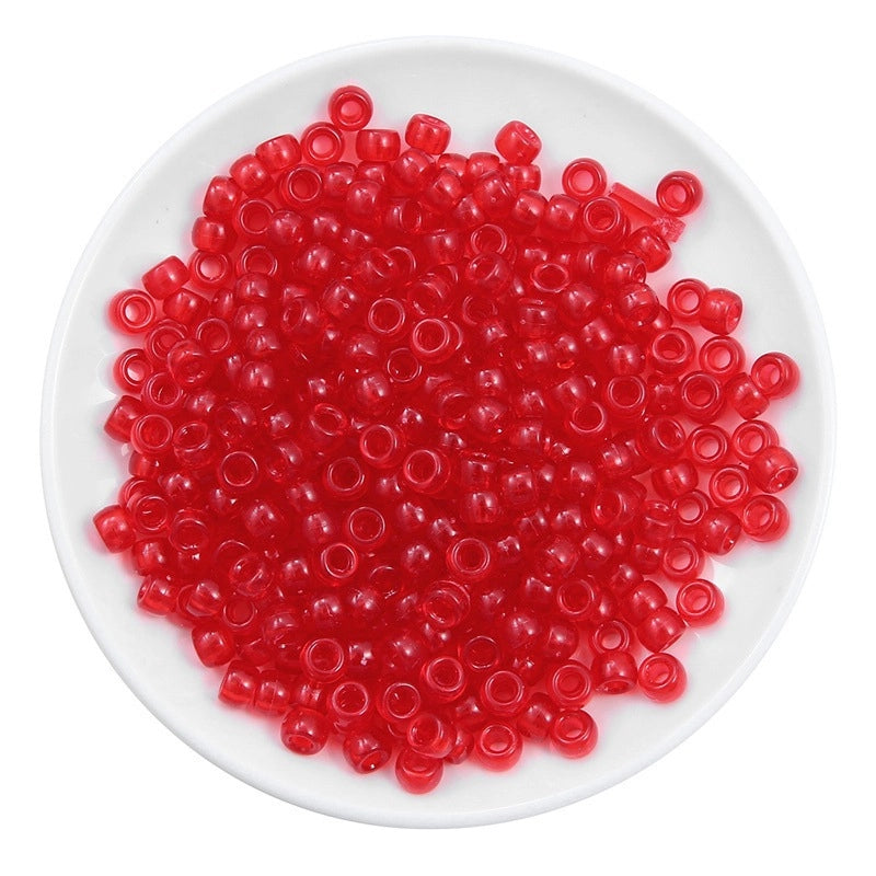 Acrylic Large Hole Barrel Beads 9*6mm Pony Beads Woven Handmade Diy Hand String Jewelry Accessories Beads Loose Beads