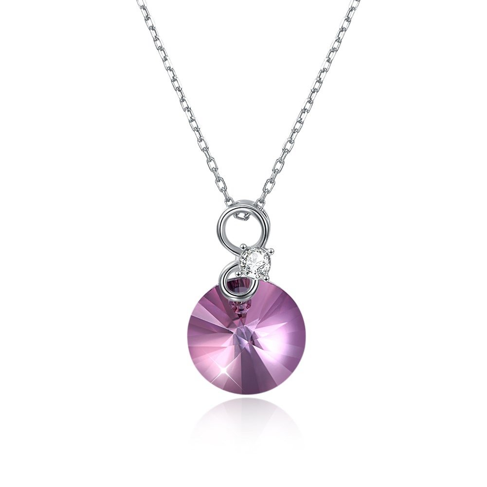Crystal  Round Crystal Pendant Necklace