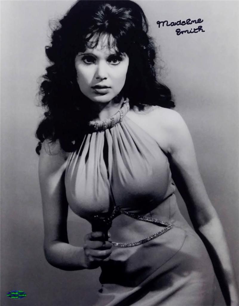 MADELINE SMITH Bond Girl MISS CARUSO signed 11x14 ~ OC COA + Holo + Photo Poster painting Proof