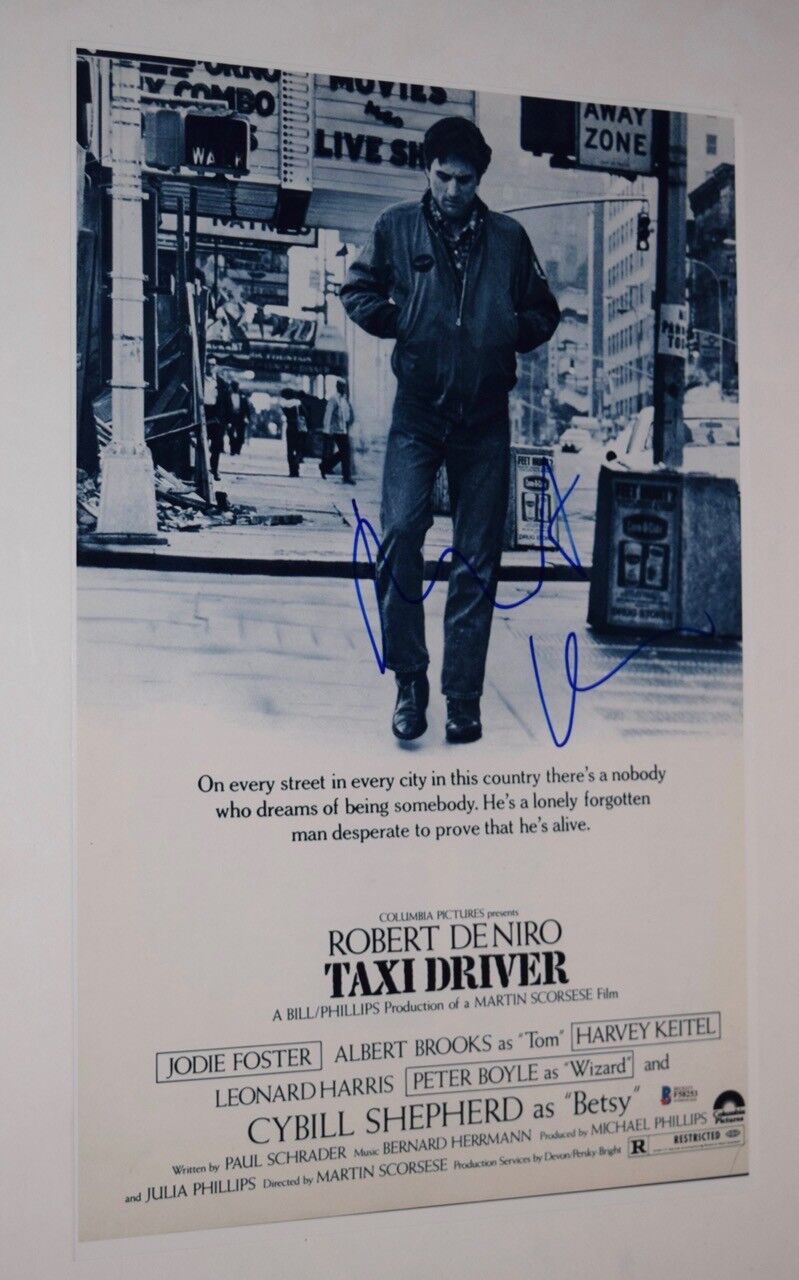 Robert DeNiro Signed Autographed TAXI DRIVER 13x19 Movie Poster Photo Poster painting BAS COA