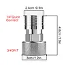 Garden Hose to Pressures Washer Adapter Leak-Proof 3/4 GHT to 1/4 Quick Connect Convert Stainless Steel Water Hose to Power Washer Connector for Car Wash Outdoor