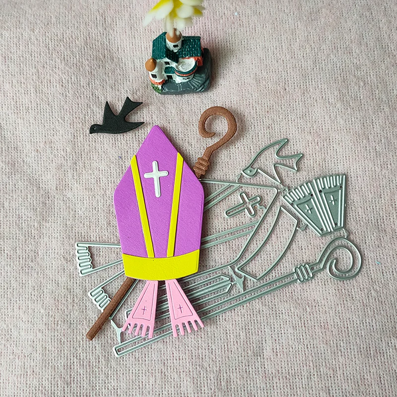 Nigikala Bishop's hat pigeon metal cutting die Flowers mould scrapbook decoration embossed photo album decoration card making DIY