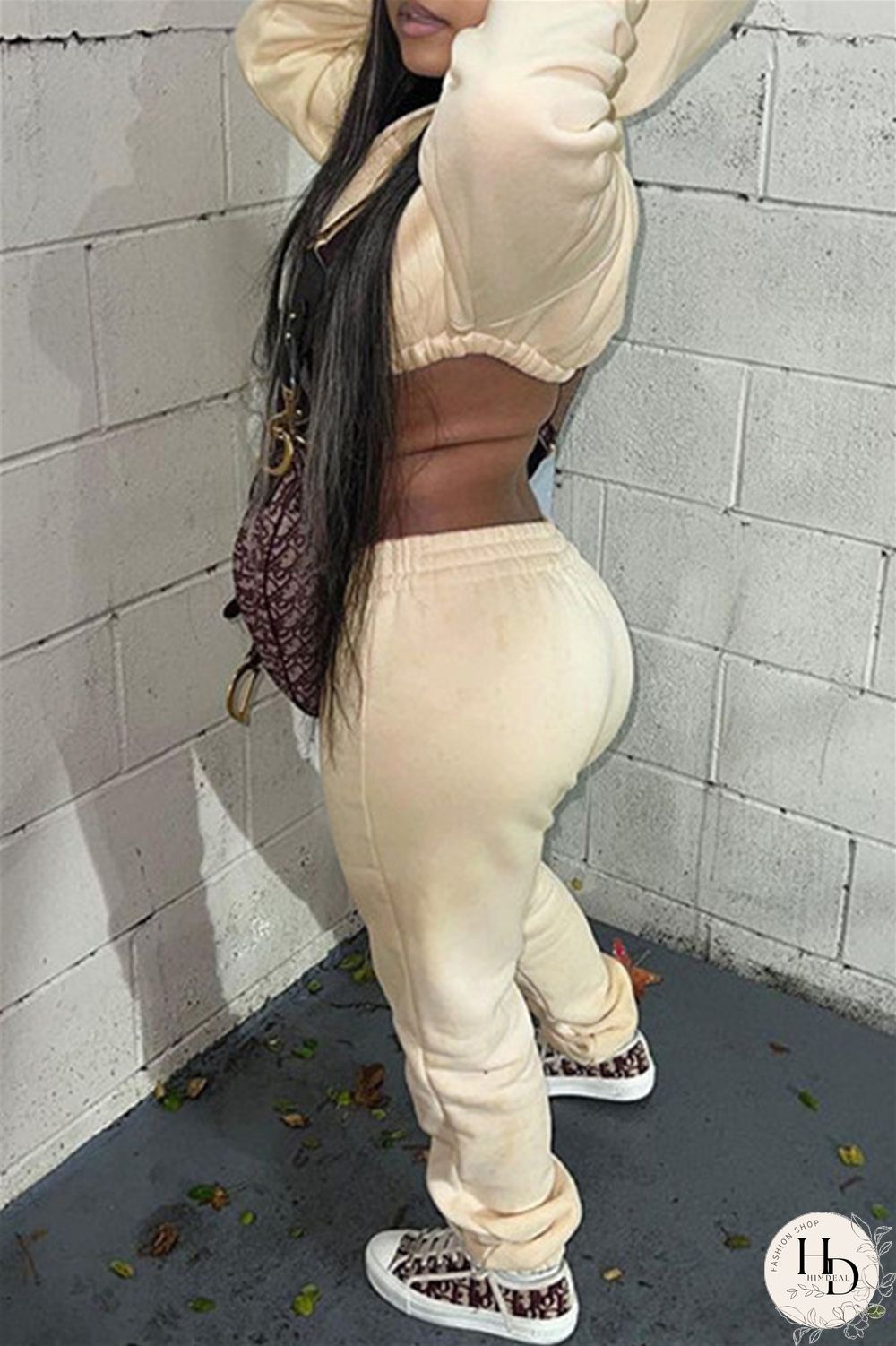 Black Fashion Casual Solid Basic Hooded Collar Long Sleeve Two Pieces