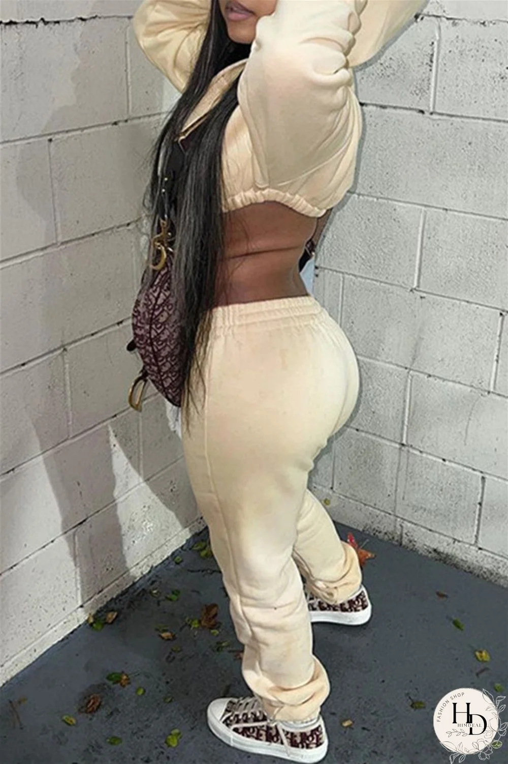 Black Fashion Casual Solid Basic Hooded Collar Long Sleeve Two Pieces