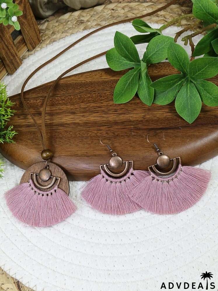 3pcs Tassel Decor Jewelry Set