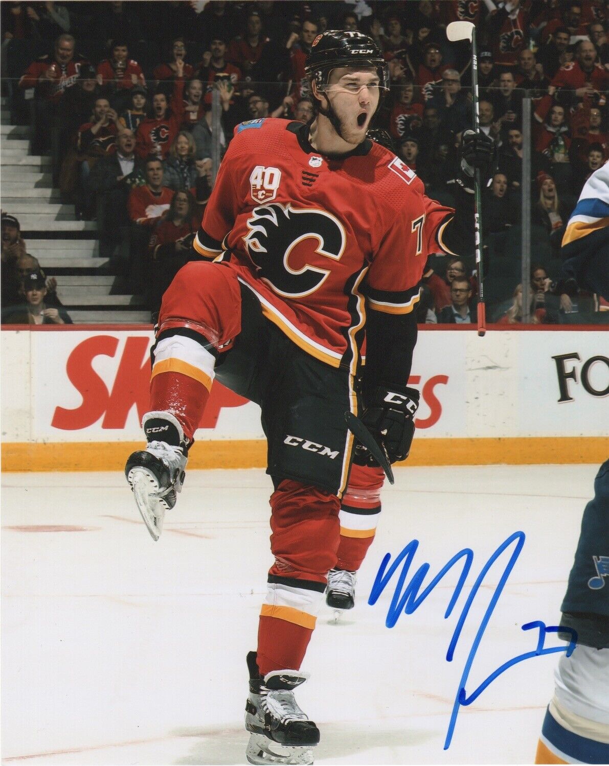 Calgary Flames Mark Jankowski Signed Autographed 8x10 NHL Photo Poster painting COA #4