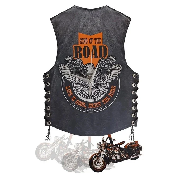 Harley Vest Wall Clock (Gifts for riders)