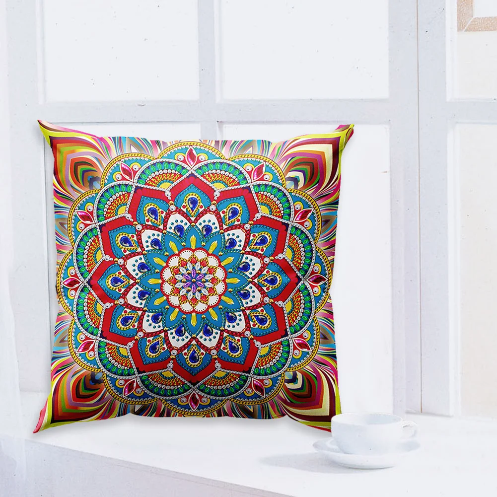 DIY Diamond Painting Pillow Case - Mandala(30*30cm)(Single Side)