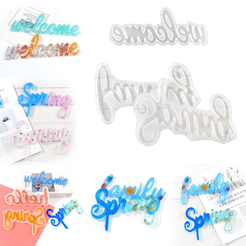 English Letter Door Sign Resin Mold