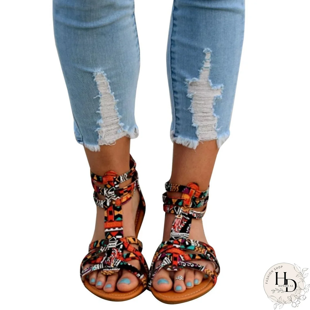 Summer Bohemia Flat Heel Beach Sandals