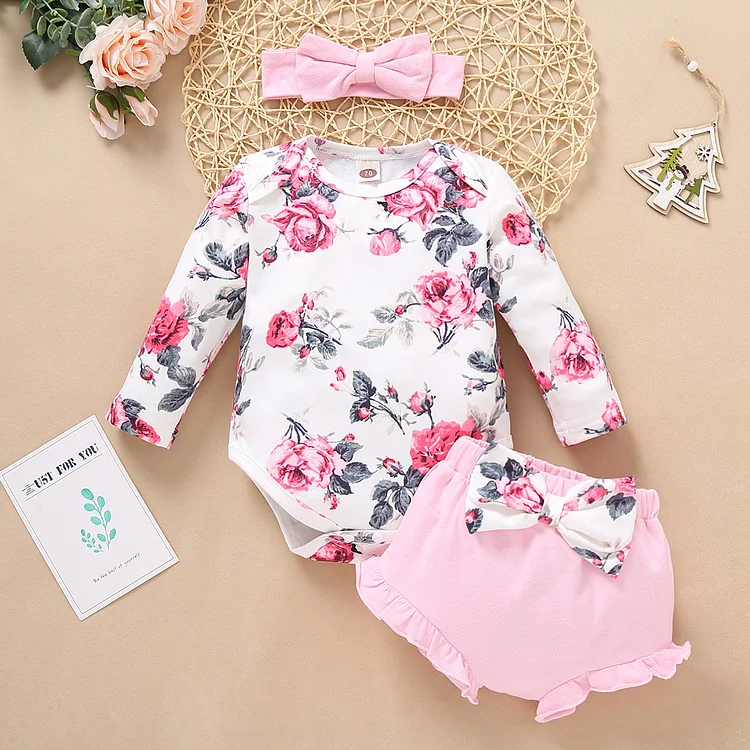 Baby Daisy Shirts & Shorts Headband Set