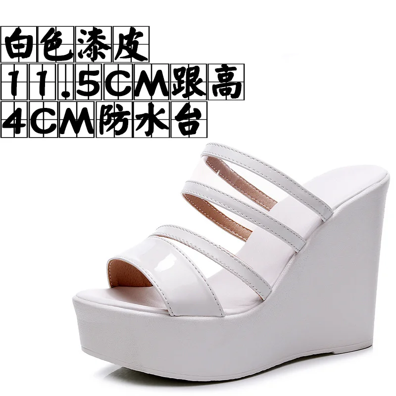 Breakj Breakj Plop And Ultra-High Heel Waterproof Table Pine Cake Thick Bottom Fish Mouth Sandals Night Shop Sexy Transparent With Fashion Slippers Woman