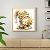 Floral Gnome Bead Embroidery Kit Pre-Printed Bead Cross stitch