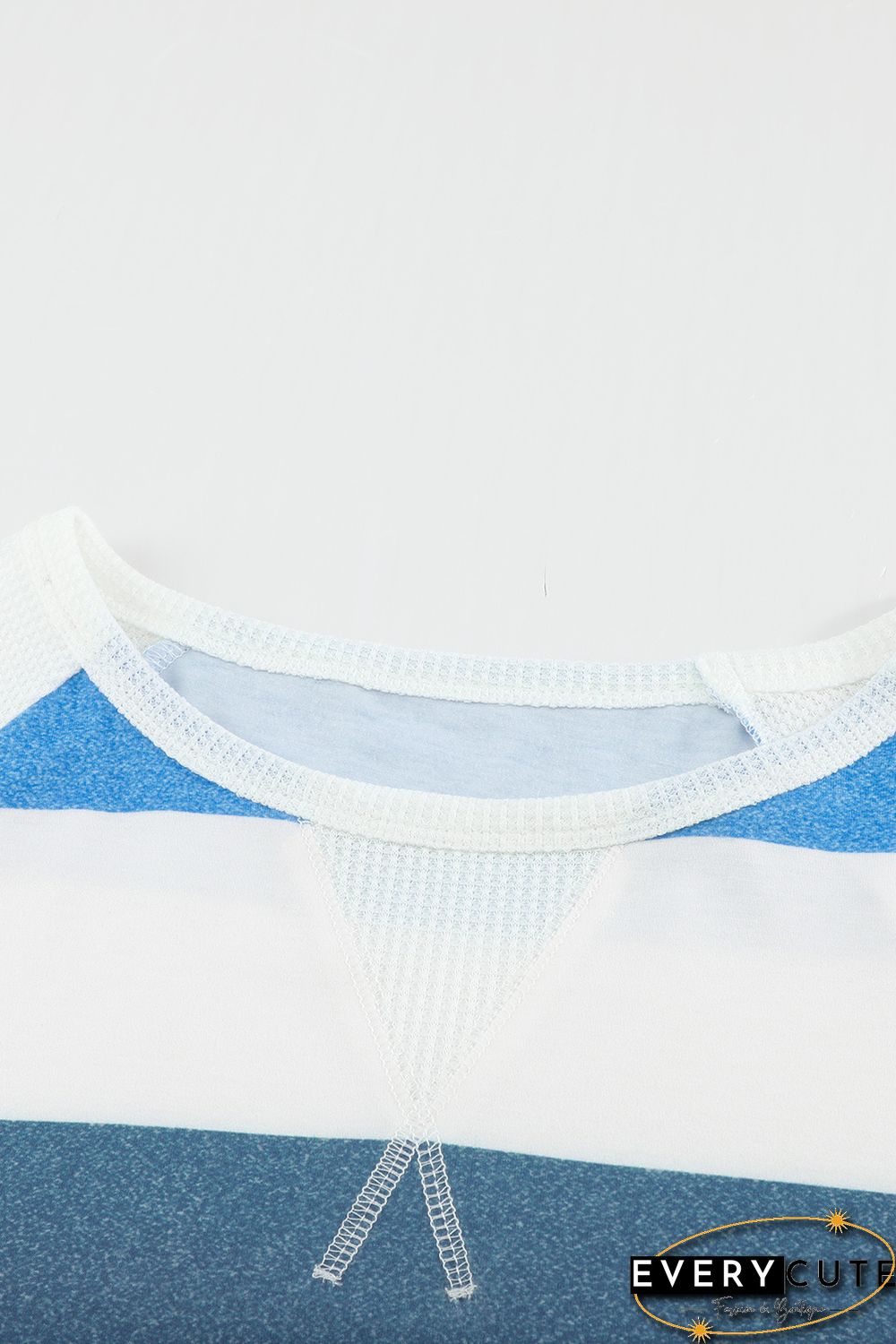 Striped Color Block Long Sleeve Blouse