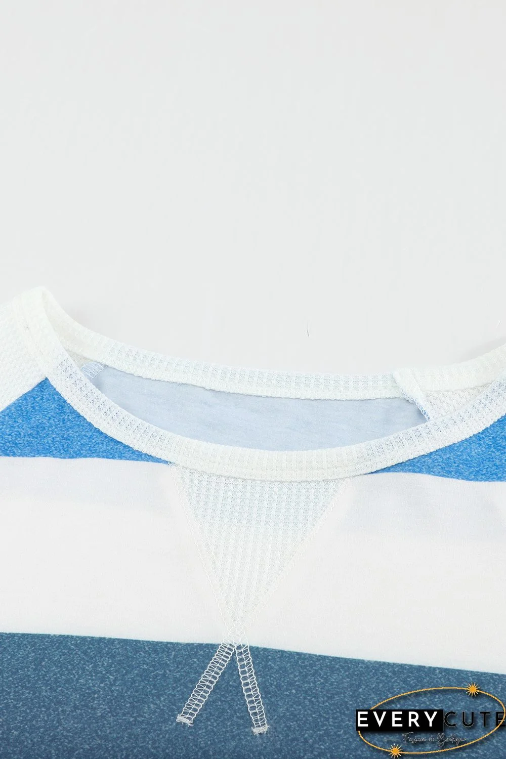 Striped Color Block Long Sleeve Blouse