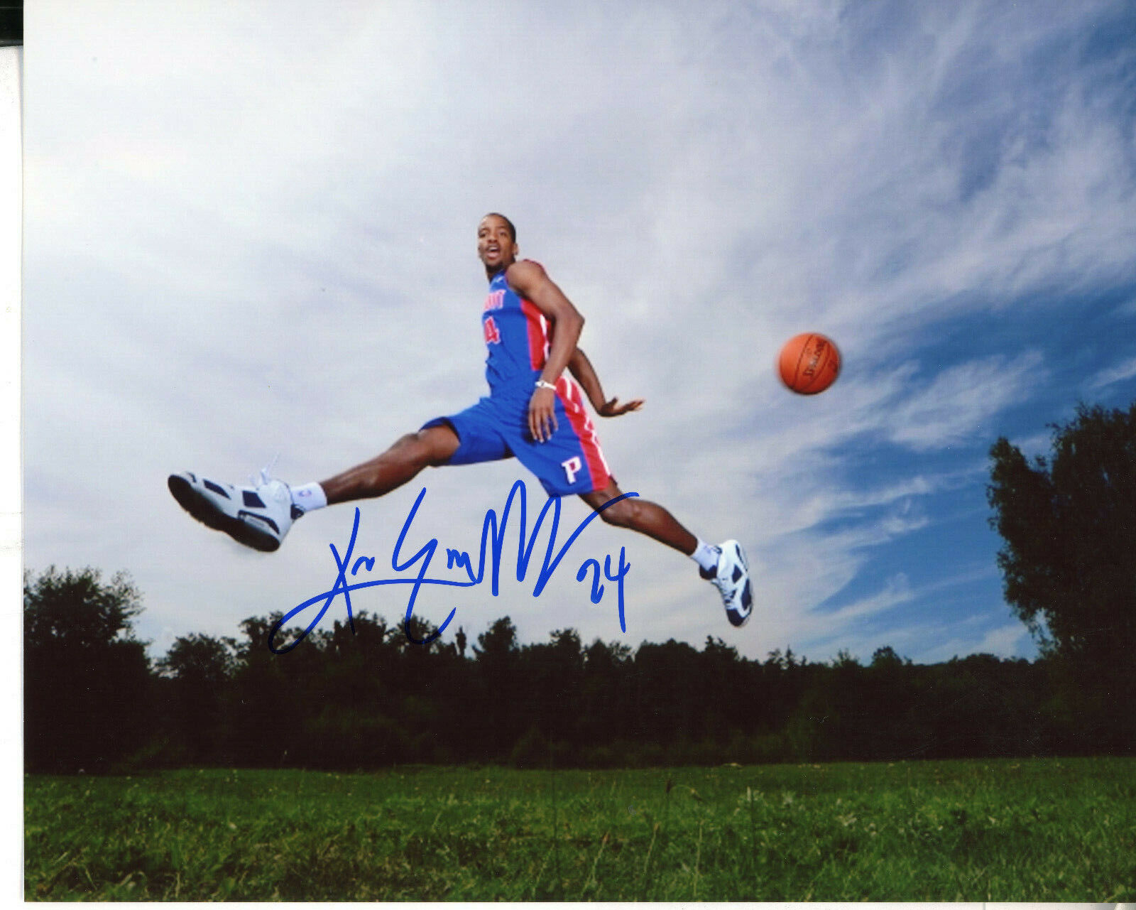 Kim English Autographed 8x10 Detroit Pistons#S1520