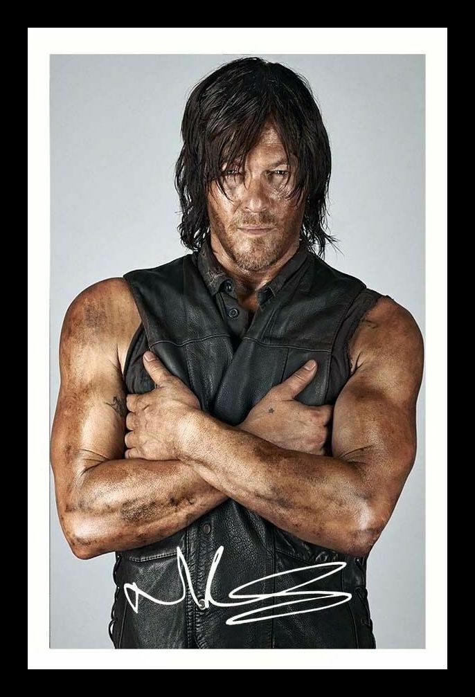 Norman Reedus - The Walking Dead Autograph Signed & Framed Photo Poster painting 10