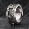 🎄Christmas Sales 49% OFF🔥925 Sterling Silver Personalized Stress Reducing Rotatable Gear Ring