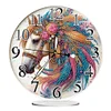 (US Local)Acrylic Special Shape Horse 5D Diamond Painting Clock Art Craft Kit