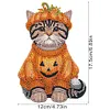 Acrylique t&ecirc;te tremblante citrouille chat - 5d bricolage artisanat ornement
