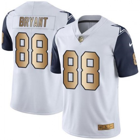 Cowboys #88 Dez Bryant White Youth Stitched NFL Limited Gold Rush Jersey