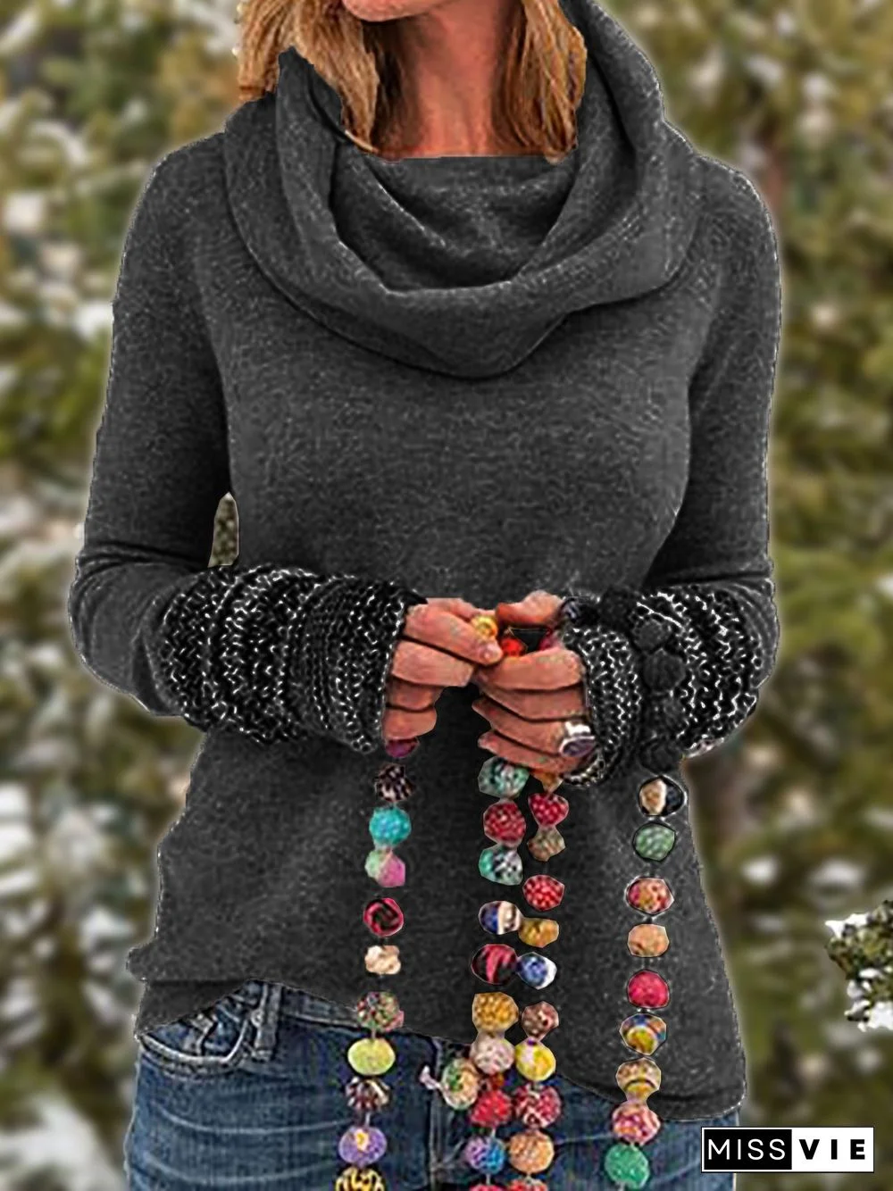 Women Vintage Long Sleeve Sweatshirts