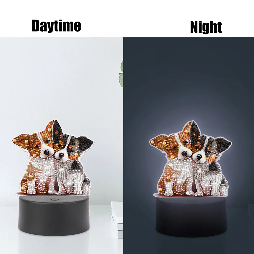 DIY Dog Diamond Painting LED Lamp Diamond Painting Night Light