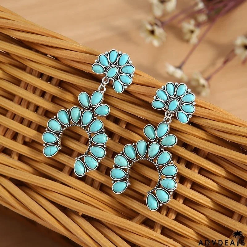 Artificial Turquoise Drop Earrings
