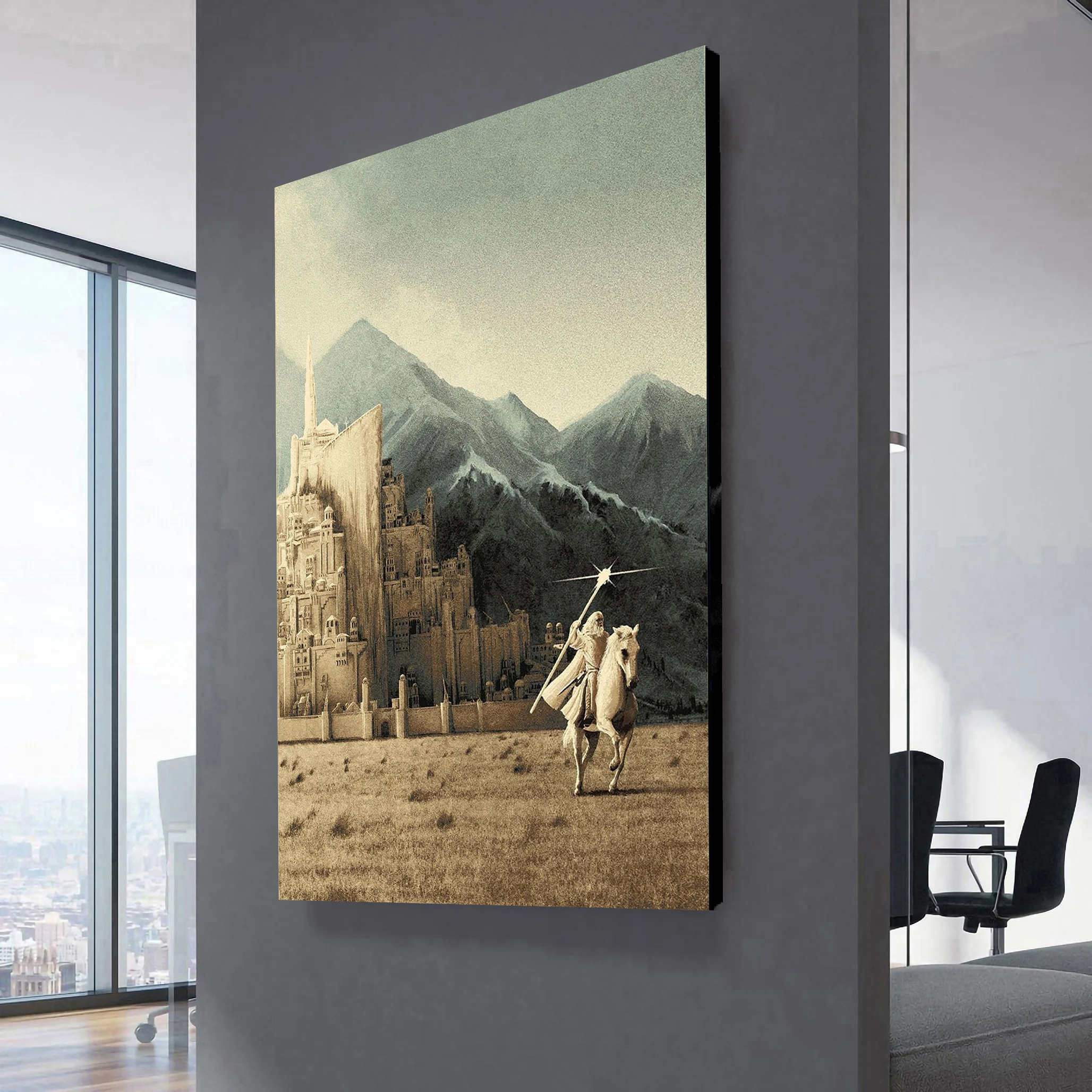Gandalf Ride To Minas Tirith LOTR Canvas Wall Art 