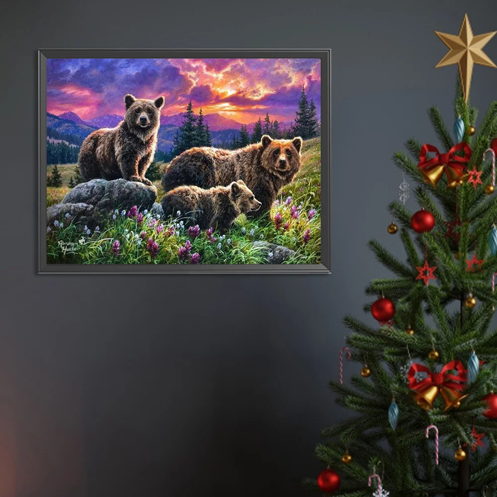 Diamond Painting - Full Round Drill - Brown Bear(Canvas|40*30cm)
