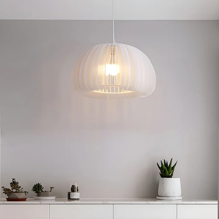 Lantern Shaped 3 Step Dimming LED 16W White Nordic Pendant Light - Appledas
