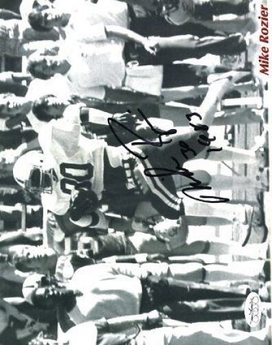 Mike Rozier Nebraska Heisman Signed Jsa Cert Sticker 6x9 Photo Poster painting Autograph