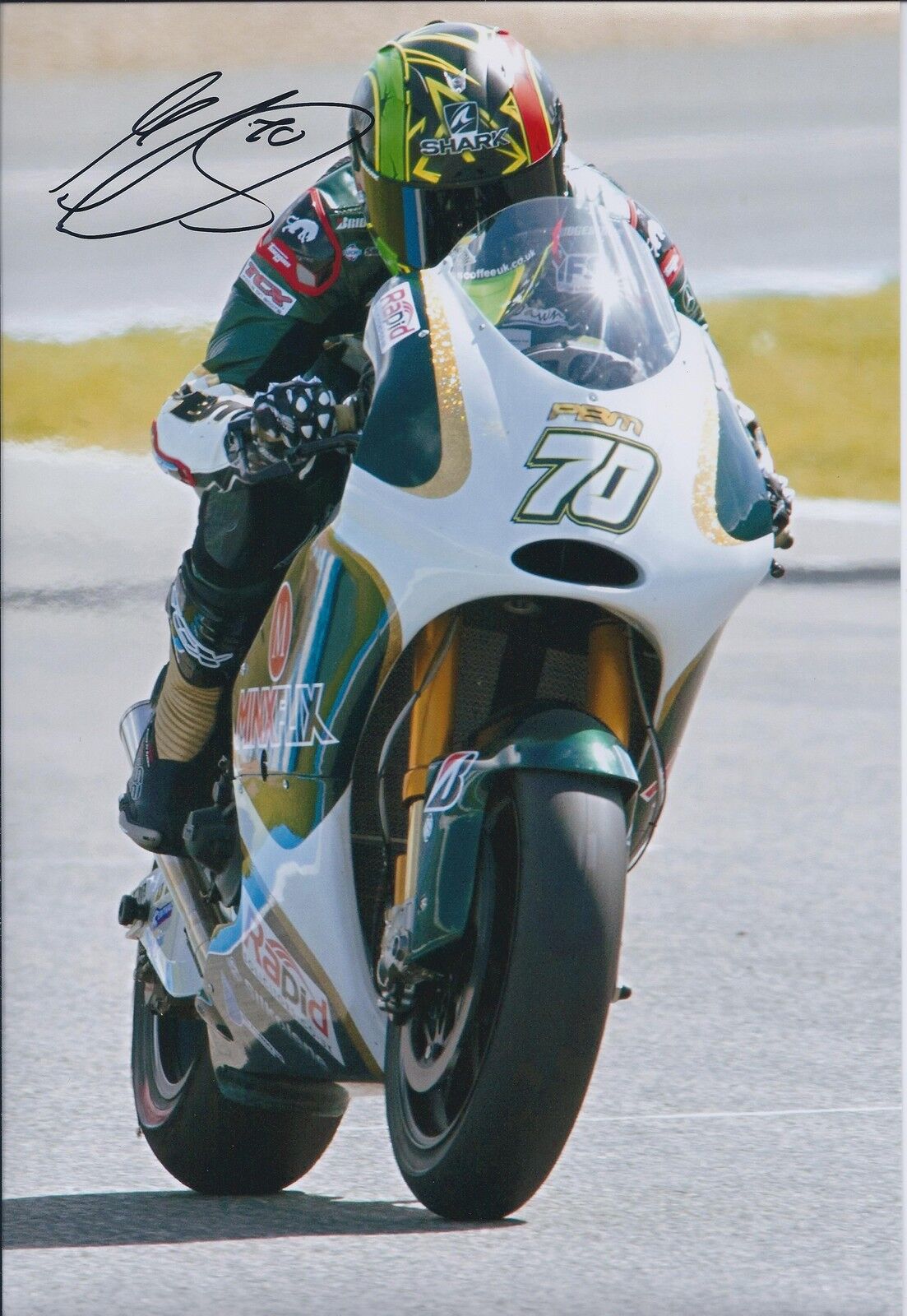 Michael LAVERTY Signed 12x8 MOTOGP Genuine Photo Poster painting AFTAL COA Autograph MOTO2