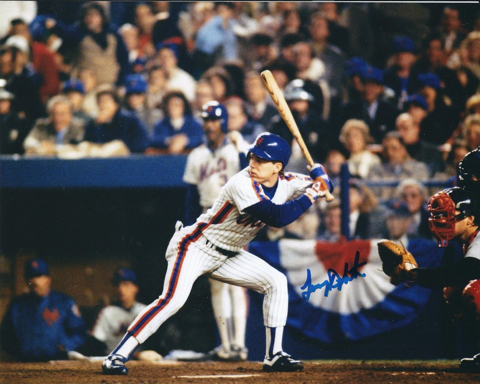 Signed 8x10 LENNY DYKSTRA New York Mets Photo Poster painting - COA